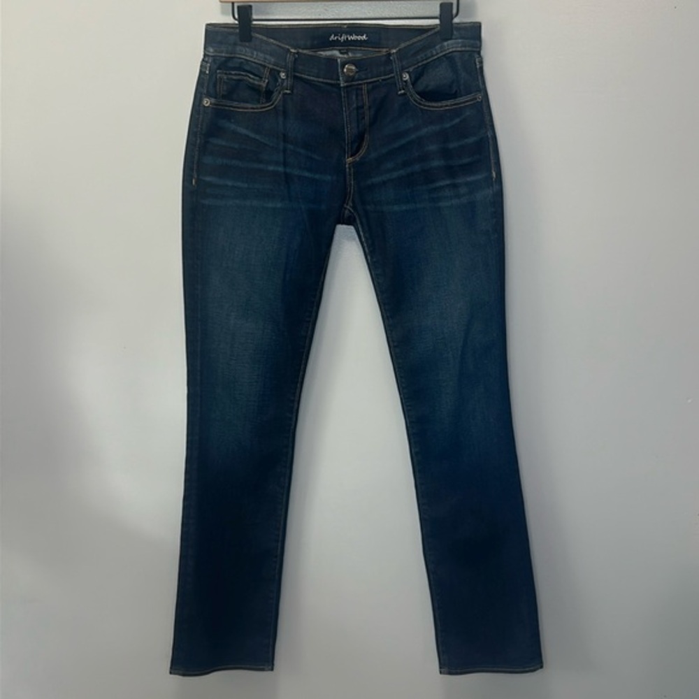Driftwood‎ Dark Wash Mid-Rise Straight Jeans- Women's Size 29